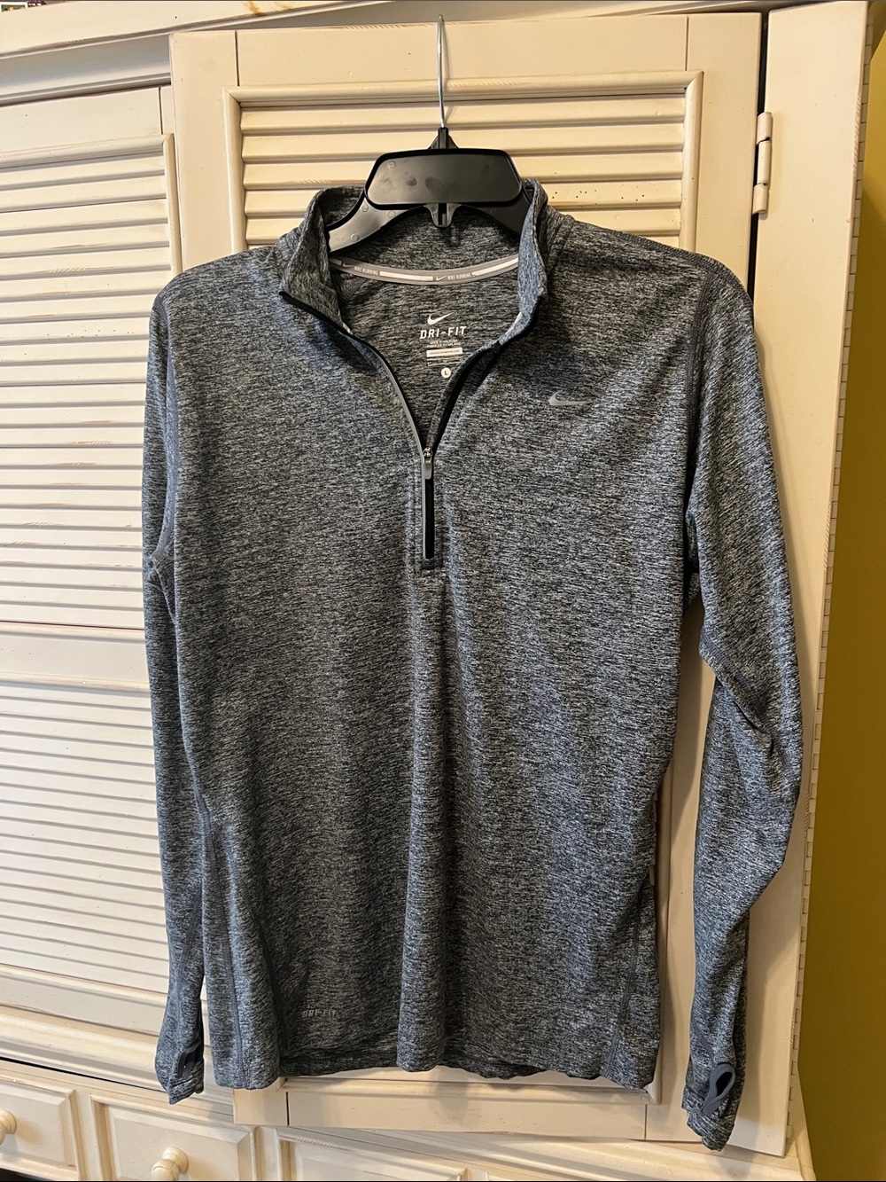 Nike Heather Gray Dri-FIT Quarter Zip Long Sleeve